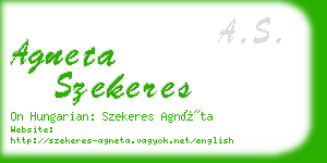 agneta szekeres business card